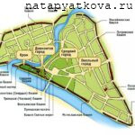 Схема расположения сохранившихся башен Пскова