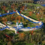Схема маршрута осмотра Изборской крепости