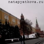 Вид на Среднюю Арсенальную башню и на следующую Троицкую башню со стороны Вечного огня