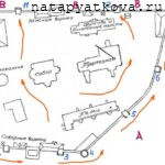 Схема 3  расположения Новодевичьего ансамбля