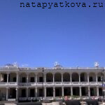 Москва. Левая (южная) часть Северного речного вокзала- вид со стороны парка