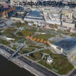 Китайгородская стена у парка Зарядье - вид сверху
